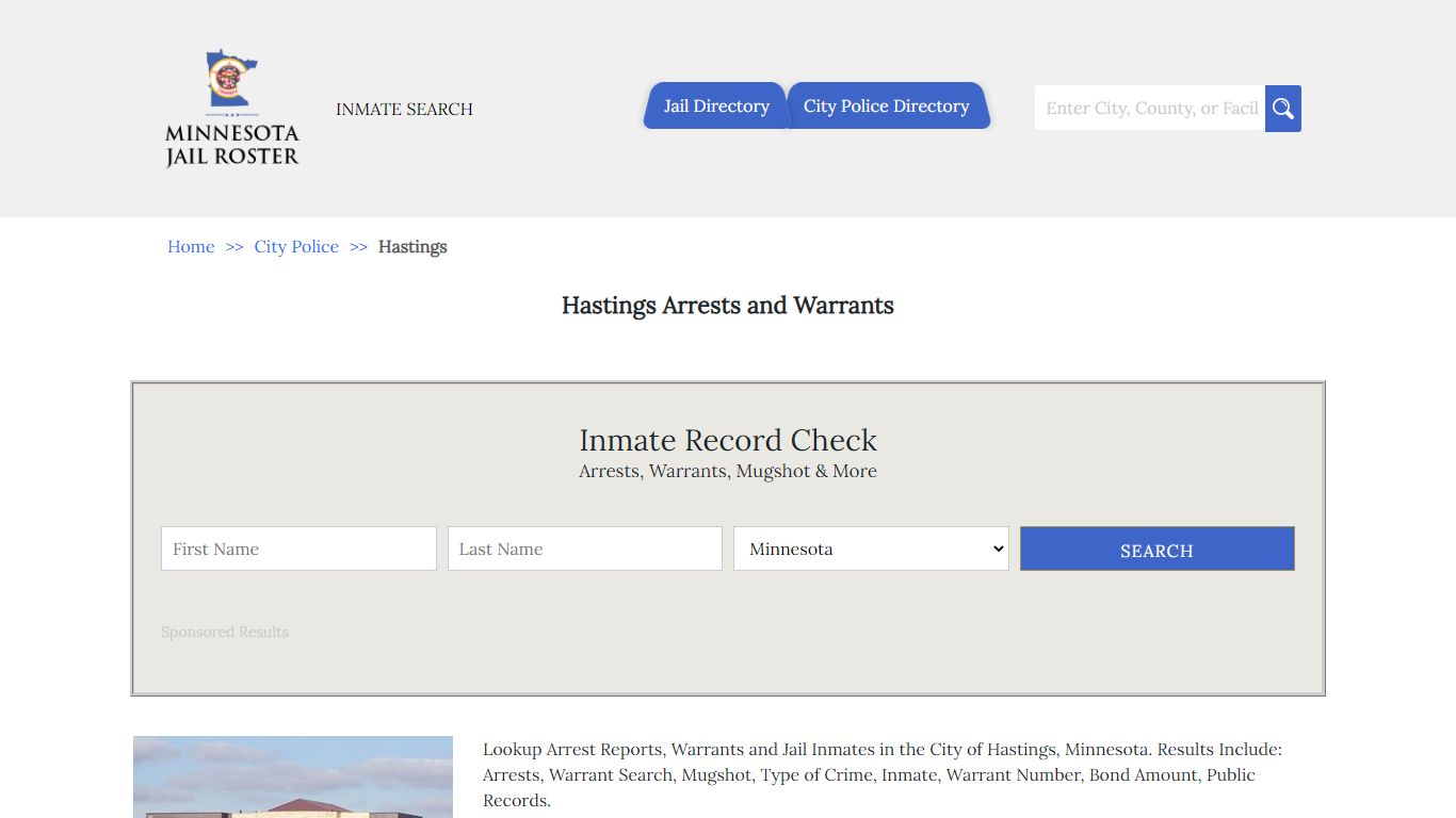 Hastings Arrests and Warrants | Jail Roster Search